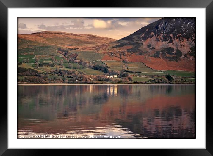 "Reflections at Ennerdale water 2" Framed Mounted Print by ROS RIDLEY
