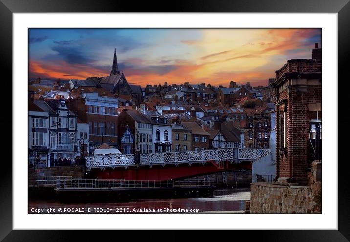 "Lighting up Whitby 3" Framed Mounted Print by ROS RIDLEY