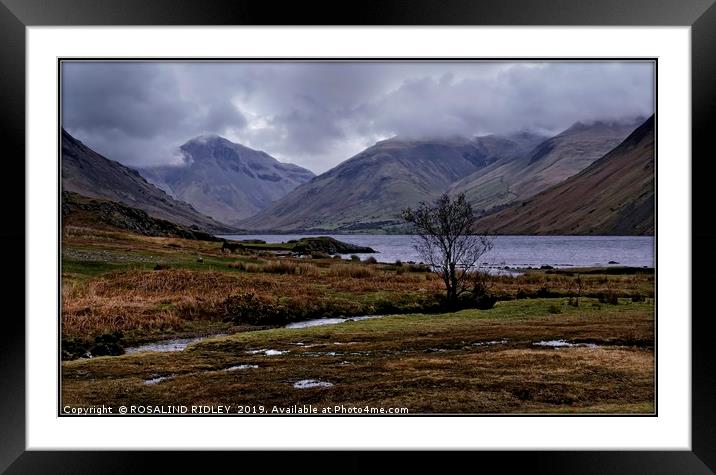 "March storms at Wastwater" Framed Mounted Print by ROS RIDLEY