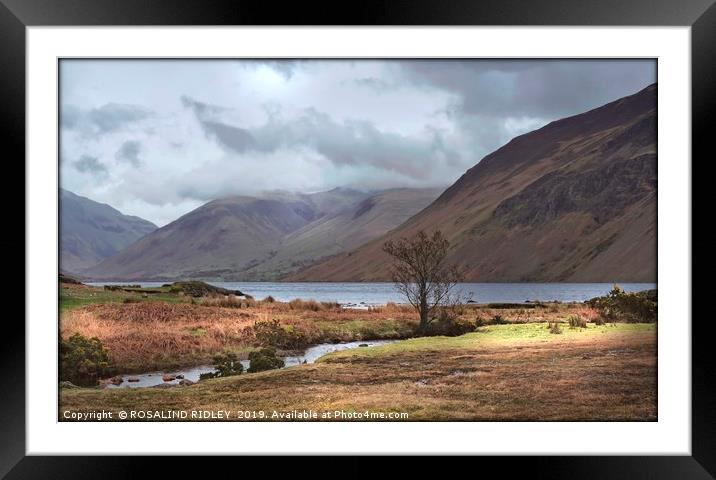 "Clouds lifting at Wastwater" Framed Mounted Print by ROS RIDLEY