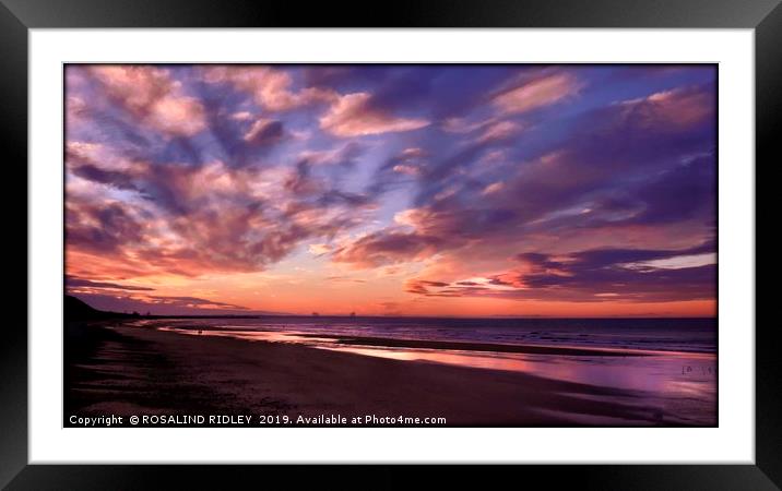 "Breezy sunset at Saltburn" Framed Mounted Print by ROS RIDLEY