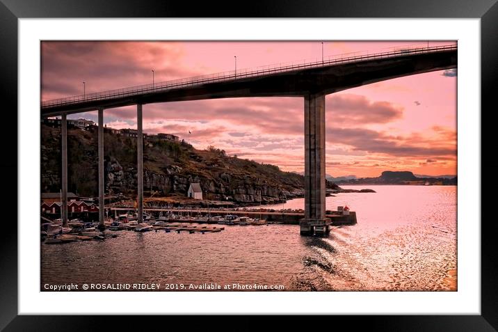 "Sunset over Kristiansund" Framed Mounted Print by ROS RIDLEY