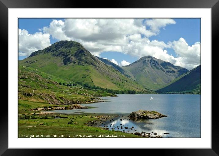 "Perfect day at Wastwater" Framed Mounted Print by ROS RIDLEY