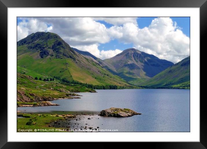 "Wastwater and mountains" Framed Mounted Print by ROS RIDLEY