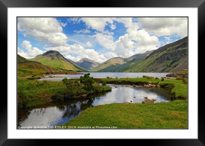 "Cloud reflections at Wastwater" Framed Mounted Print by ROS RIDLEY
