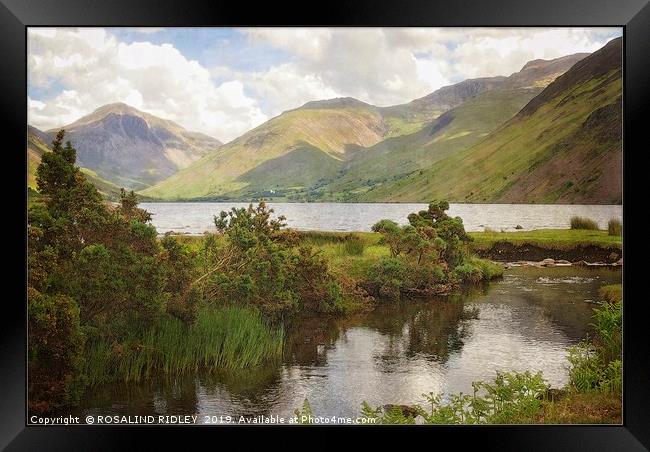 "Painterly Wastwater" Framed Print by ROS RIDLEY