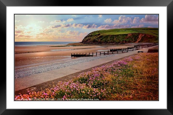 "Evening Light at St.Bees" Framed Mounted Print by ROS RIDLEY
