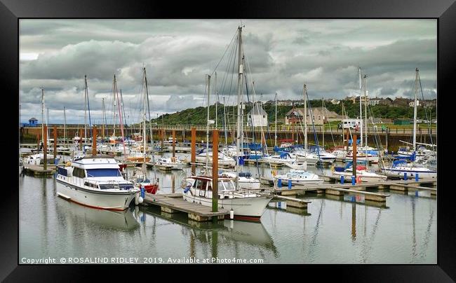 "Storm clouds over Maryport marina" Framed Print by ROS RIDLEY