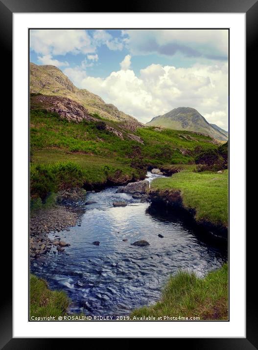 "Mountain stream in Wasdale" Framed Mounted Print by ROS RIDLEY