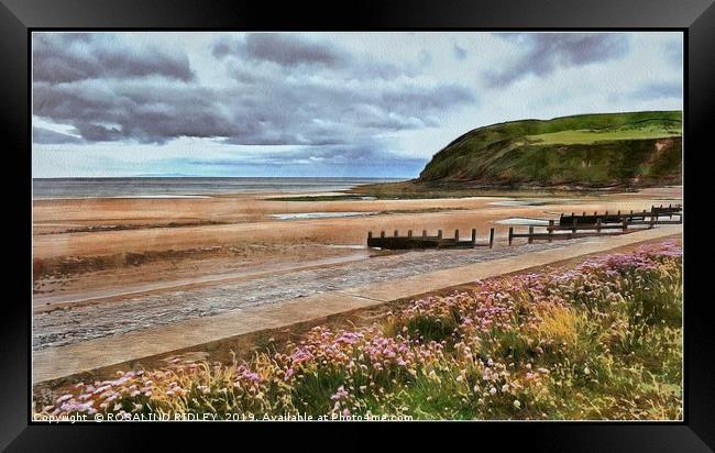 "Stormy skies at St.Bees" Framed Print by ROS RIDLEY