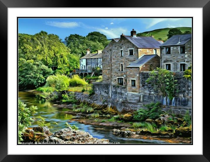 "Windy day at Grassington" Framed Mounted Print by ROS RIDLEY
