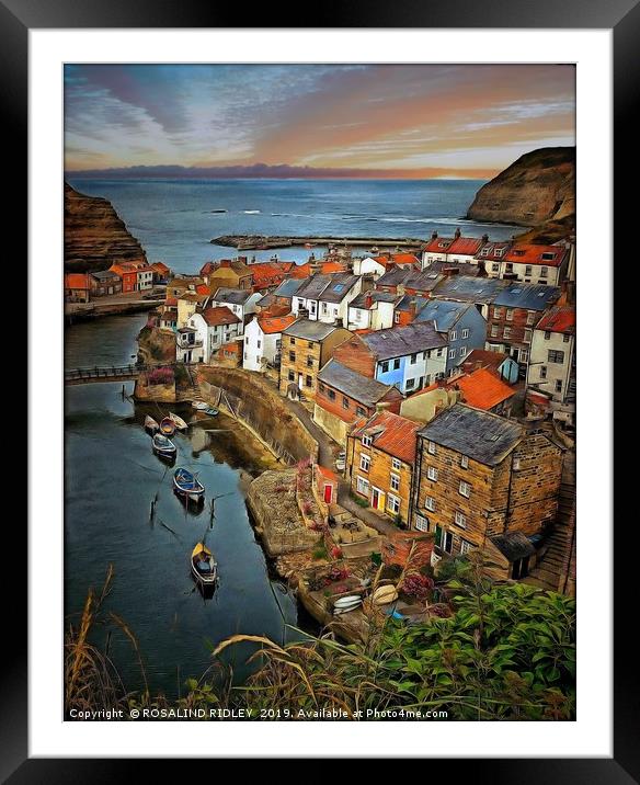 "Rustic Staithes" Framed Mounted Print by ROS RIDLEY