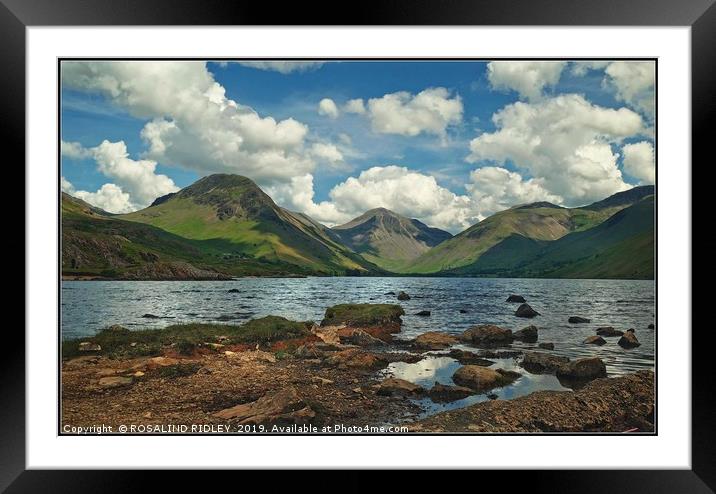 "Afternoon shadows at Wastwater" Framed Mounted Print by ROS RIDLEY