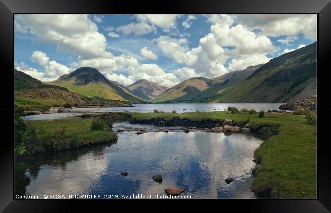 "Cloud reflections Wastwater" Framed Print by ROS RIDLEY