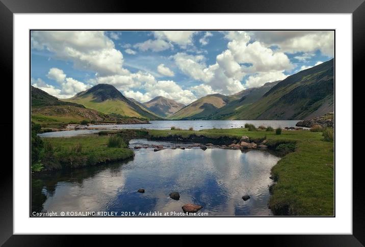 "Cloud reflections Wastwater" Framed Mounted Print by ROS RIDLEY