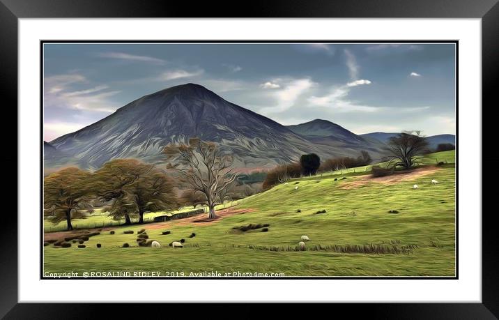 "Pastel Lake district" Framed Mounted Print by ROS RIDLEY