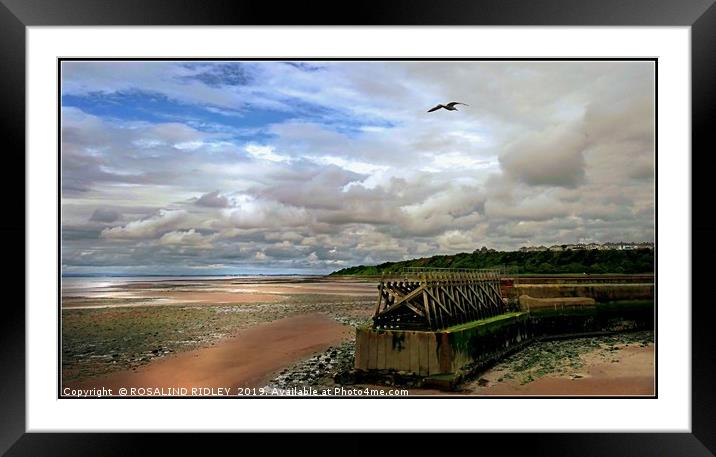 "Evening light Maryport beach" Framed Mounted Print by ROS RIDLEY