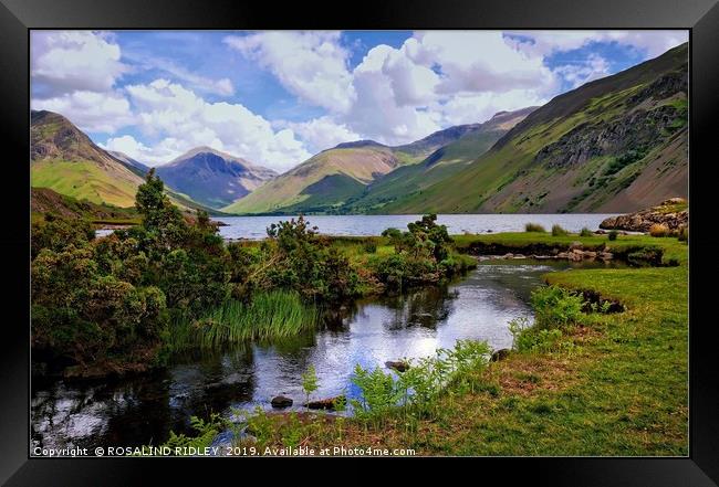 " Reflections at Wastwater" Framed Print by ROS RIDLEY