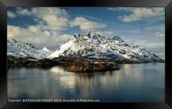 "Blue hour Lofoten Islands" Framed Print by ROS RIDLEY