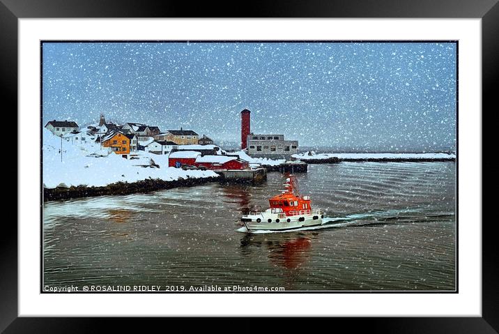"Rescue in the snow" Framed Mounted Print by ROS RIDLEY
