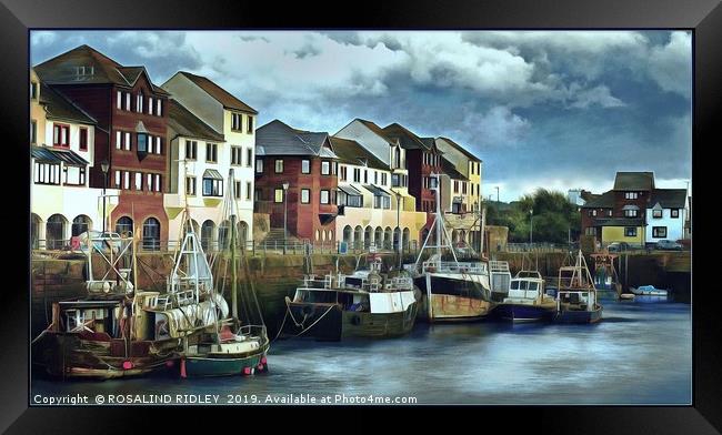 "Elderly boats in Maryport harbour" Framed Print by ROS RIDLEY