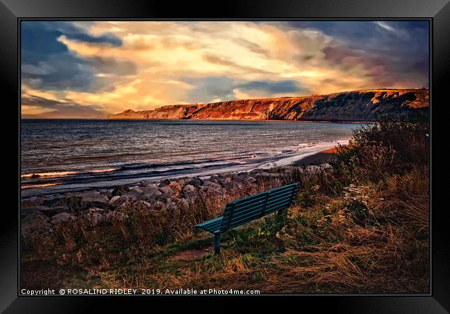 "Overlooking the Bay" Framed Print by ROS RIDLEY