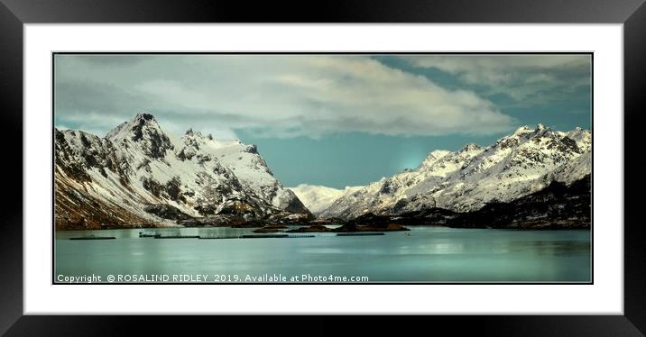 "Fishing nets in the Fjords " Framed Mounted Print by ROS RIDLEY