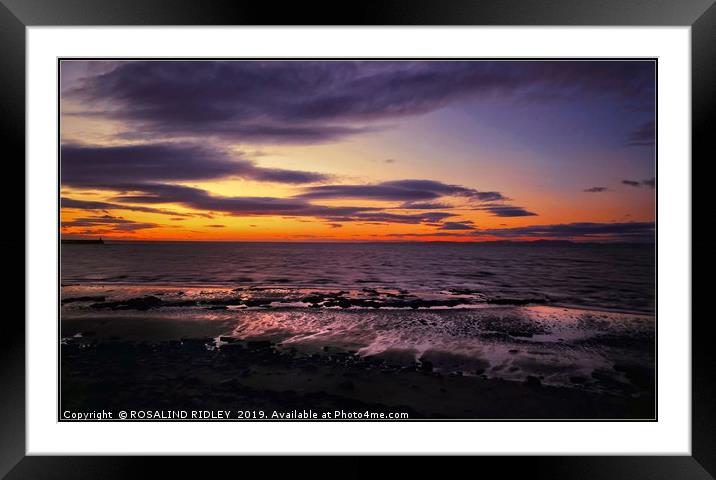 "Sunset on the Solway Firth" Framed Mounted Print by ROS RIDLEY