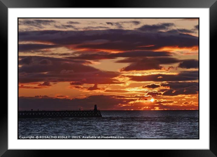 "Sunset on the Solway " Framed Mounted Print by ROS RIDLEY