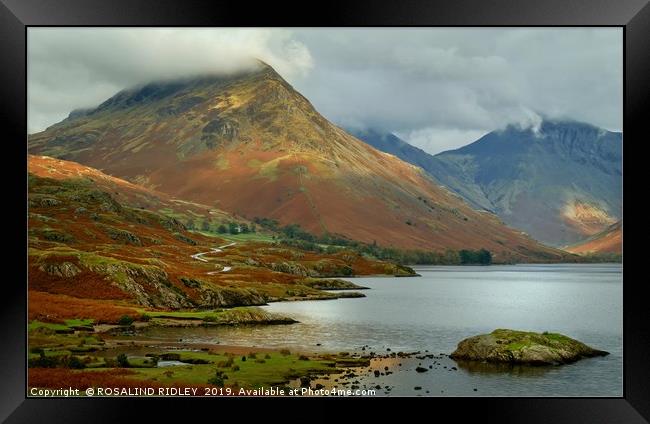 "Clouds descend on Yewbarrow and Great Gable" Framed Print by ROS RIDLEY