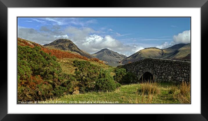 "Bridge at Wasdale"  Framed Mounted Print by ROS RIDLEY