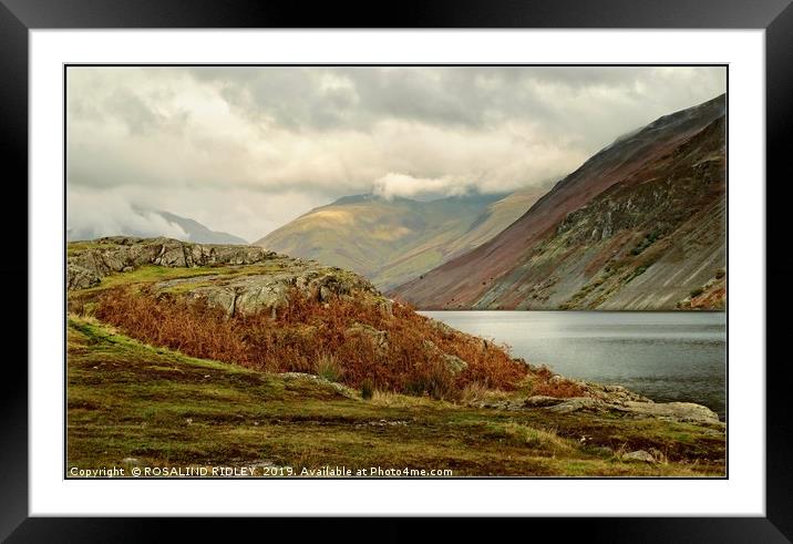 "Swirling clouds over Wastwater" Framed Mounted Print by ROS RIDLEY