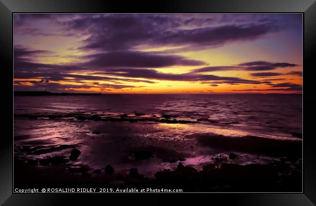 "Late sundown Maryport" Framed Print by ROS RIDLEY