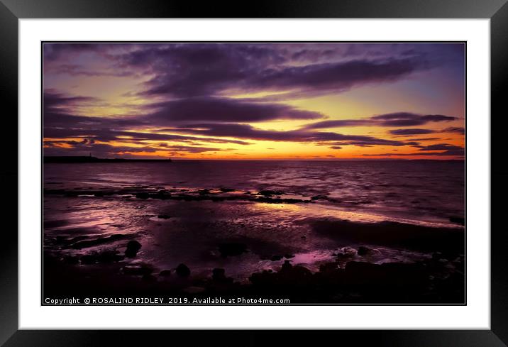 "Late sundown Maryport" Framed Mounted Print by ROS RIDLEY