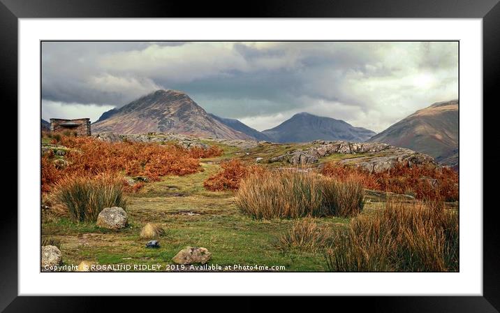 "Storm clouds at Wasdale" Framed Mounted Print by ROS RIDLEY