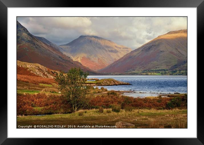 "Late evening light at Wastwater" Framed Mounted Print by ROS RIDLEY