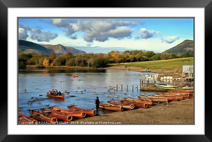 "Happy days on Derwentwater" Framed Mounted Print by ROS RIDLEY