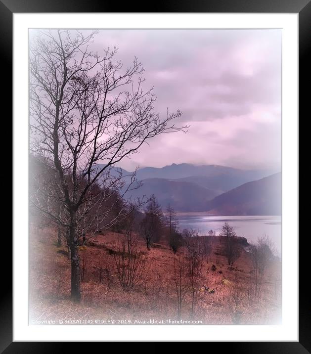"Evening mists descend on Ennerdale " Framed Mounted Print by ROS RIDLEY
