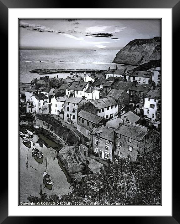 "Portrait of Staithes" Framed Mounted Print by ROS RIDLEY