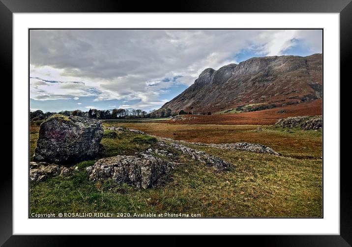 "Storm brewing across Wasdale Valley " Framed Mounted Print by ROS RIDLEY