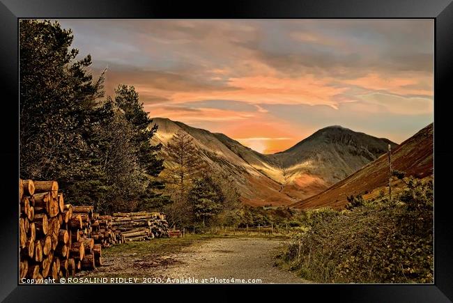 "Sun shines on Great Gable " Framed Print by ROS RIDLEY