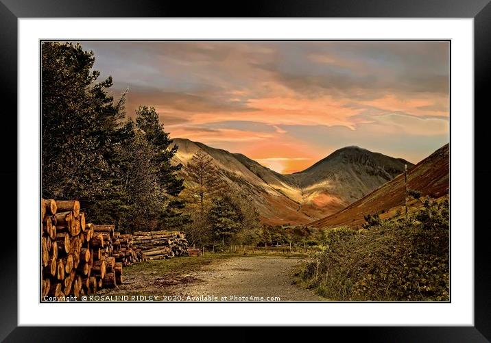 "Sun shines on Great Gable " Framed Mounted Print by ROS RIDLEY