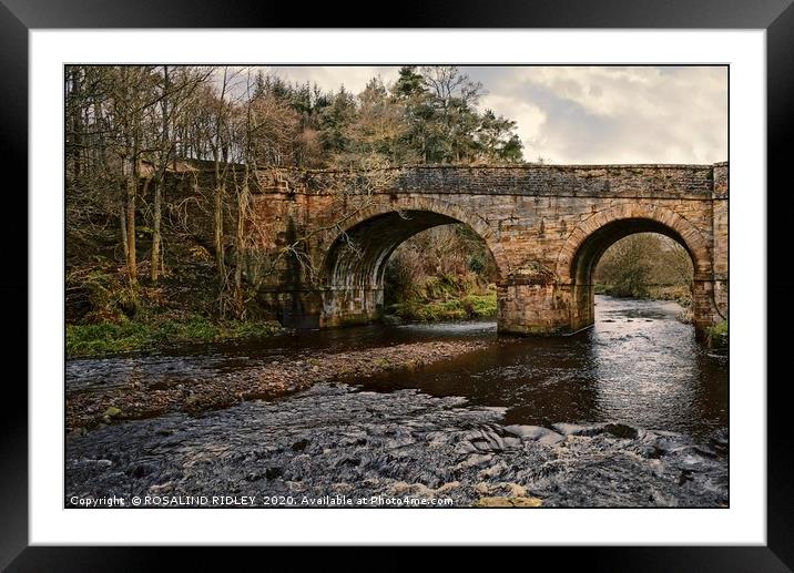 "Blanchland Bridge 2" Framed Mounted Print by ROS RIDLEY