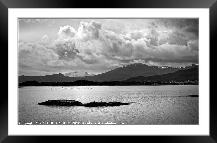 "Storm clouds across the mountains" Framed Mounted Print by ROS RIDLEY