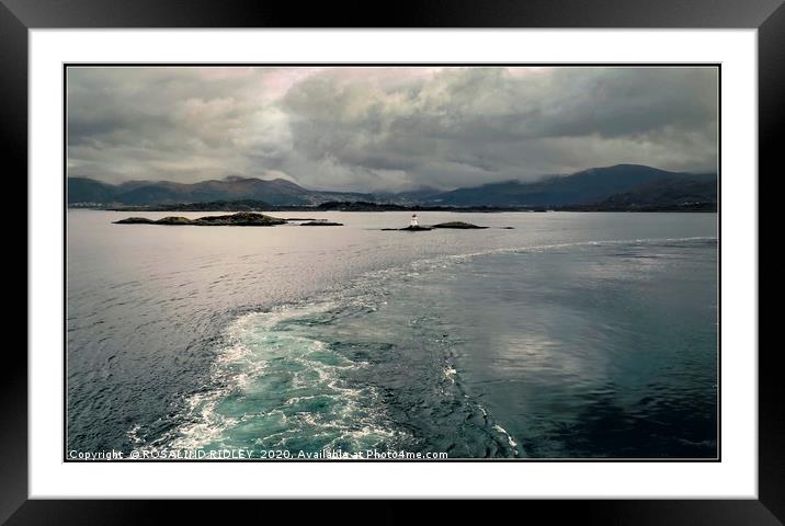 "Sailing out of the storm" Framed Mounted Print by ROS RIDLEY