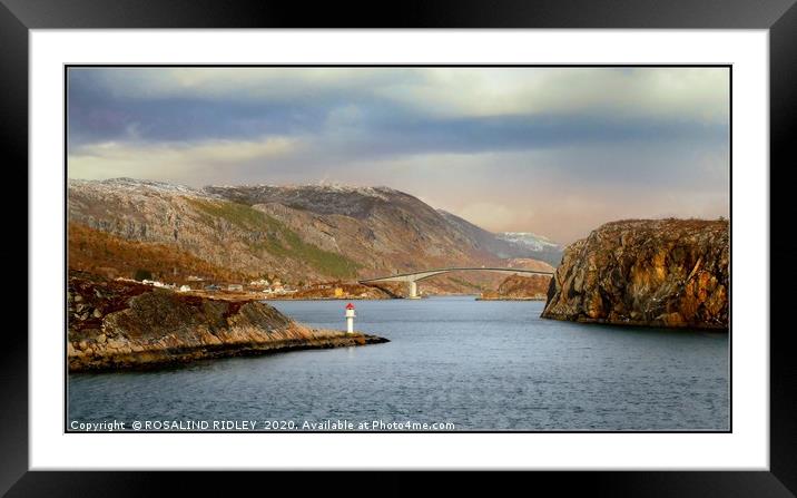 "Sailing between Trondheim and Rorvik" Framed Mounted Print by ROS RIDLEY