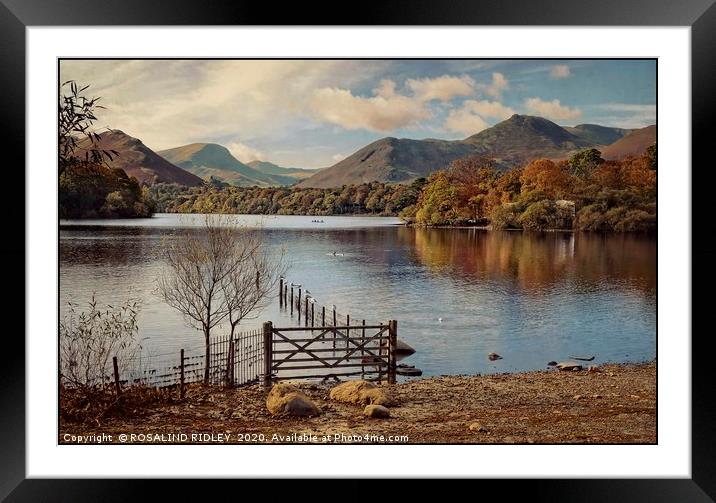 "Remembering Derwentwater" Framed Mounted Print by ROS RIDLEY