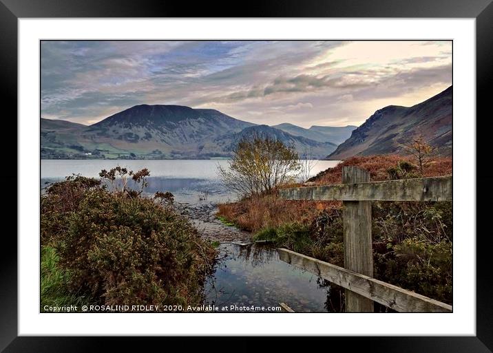 "Morning light at Ennerdale lake " Framed Mounted Print by ROS RIDLEY