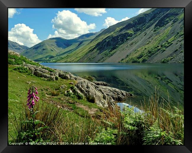 "Morning reflections at Wastwater" Framed Print by ROS RIDLEY