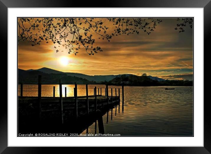 "Bronze sunset at the jetty" Framed Mounted Print by ROS RIDLEY
